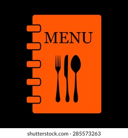 Restaurant menu design  on a black background