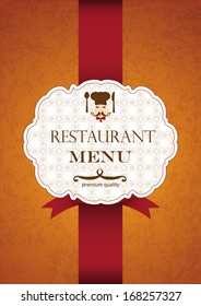 Restaurant menu design on old texture.