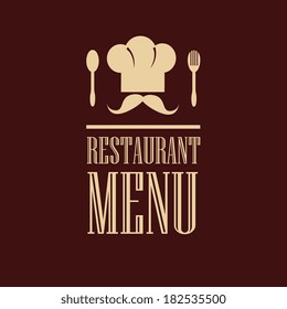 Restaurant menu design over dark background,vector illustration