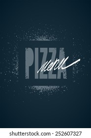 Restaurant menu design for pizza. Poster for pizzeria. Vector illustration.