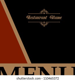 Restaurant menu design in retro style