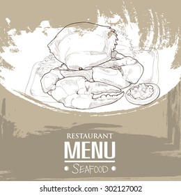 Restaurant menu design. seafood