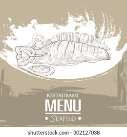 Restaurant menu design. seafood