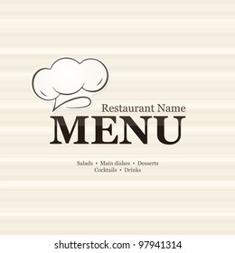 Restaurant menu design, with seamless background