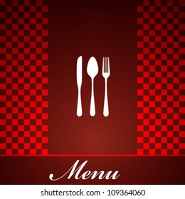 restaurant menu design with silverware