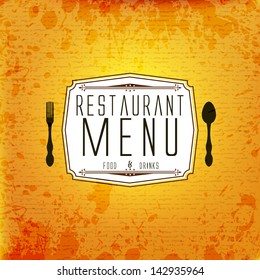 Restaurant menu design / Menu design with spoon and fork 