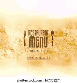 Restaurant menu design / Menu design with spoon and fork 