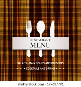 Restaurant menu design / Menu design with spoon, fork and knife 