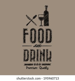 Restaurant menu design stroke