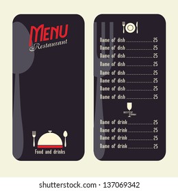 Restaurant menu design template