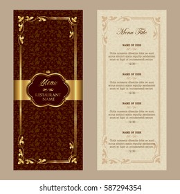 Restaurant menu design template