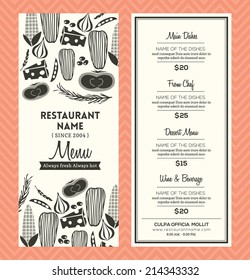 Restaurant Menu Design Template Layout