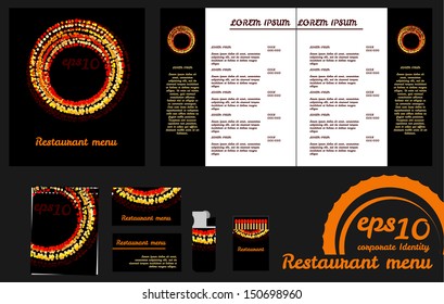 Restaurant menu design template an mockup