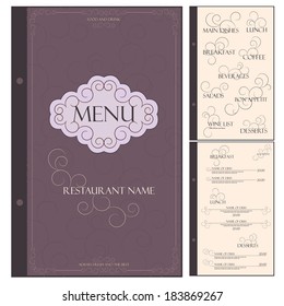 Restaurant menu design template - vector