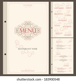 Restaurant menu design template - vector