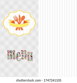 Restaurant menu design. Vector menu brochure template for cafe, coffee house, restaurant, bar.