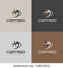 Restaurant menu design. Vector brochure template for cafe, coffee house, tea, restaurant, bar. Food and drinks logotype symbols. Coffee cup design