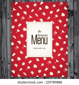 Speisekarte-Design des Restaurants. Vektor Menü Broschüre Vorlage für Café, Kaffeehaus, Restaurant, Bar. Logo-Design für Lebensmittel und Getränke