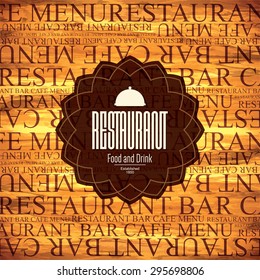 Diseño de la carta del restaurante. Plantilla de folleto de vectores para café, cafetería, restaurante, bar. Diseño de símbolos de logotipo de comida y bebida. Fondo de cosecha