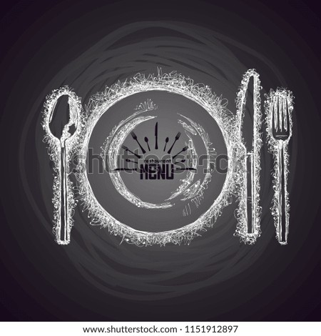 Restaurant menu design. Vector menu brochure template for cafe, coffee house, restaurant, bar.  black and white skatch 
