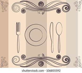 Restaurant menu design/ Vector illustration