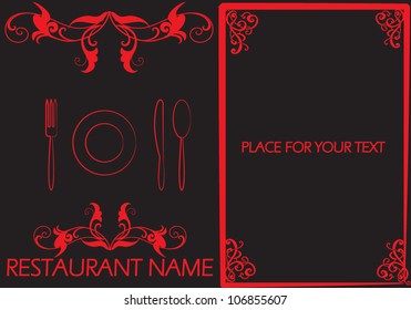 Restaurant menu design/ Vector illustration