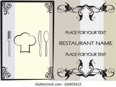 Restaurant menu design/ Vector illustration
