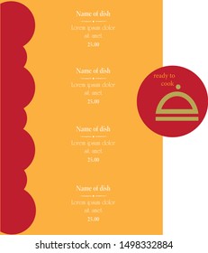 Restaurant menu design vector illustration