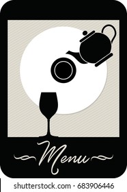 restaurant menu design, vector illustration