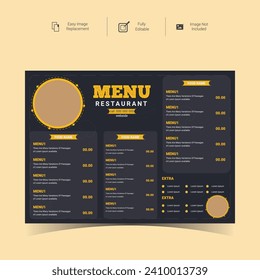 Restaurant menu design and vector template