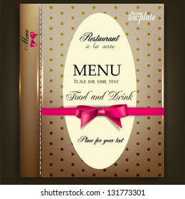 Restaurant Menu design. Vintage vector template