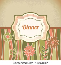 restaurant menu - dining plate - antique tag - Vintage universal labels - versatile stickers - Flat design - stock vector