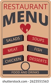 Restaurant menu editable template with copy space