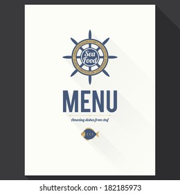 Restaurant menu. Flat design