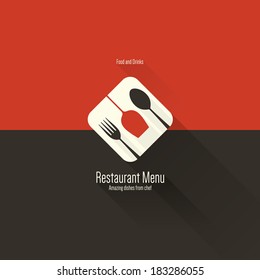 Restaurant menu. Flat design