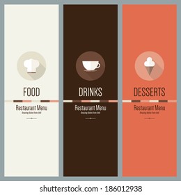 Restaurant menu. Flat design