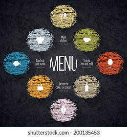 Restaurant menu. Flat design