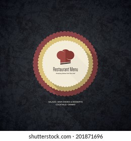 Restaurant menu. Flat design