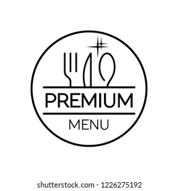 Restaurant menu. Flat design. Premium