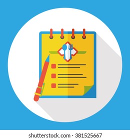 restaurant menu flat icon