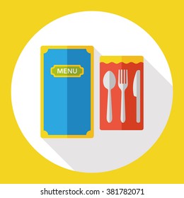 restaurant menu flat icon