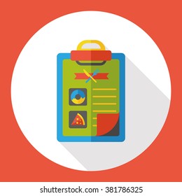 restaurant menu flat icon