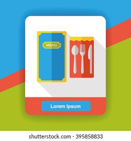 restaurant menu flat icon