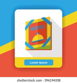 restaurant menu flat icon