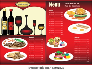 Restaurant Menu. Full design concept