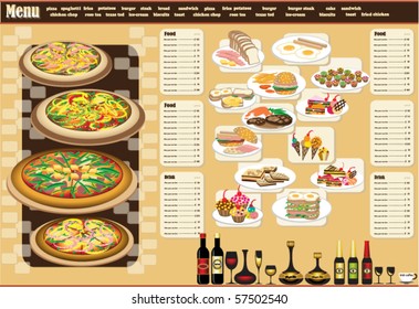 Restaurant Menu. Full design concept