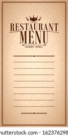 Restaurant menu gourmet dishes. Vector illustration