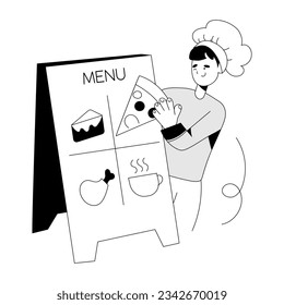 Restaurant menu hand drawn illustration 