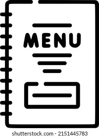 Restaurant menu icon, brochure for the meals, info for the dessert, EPS