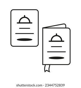 Restaurant menu icon. Cafe menu icon. Vector illustration. Eps 10.